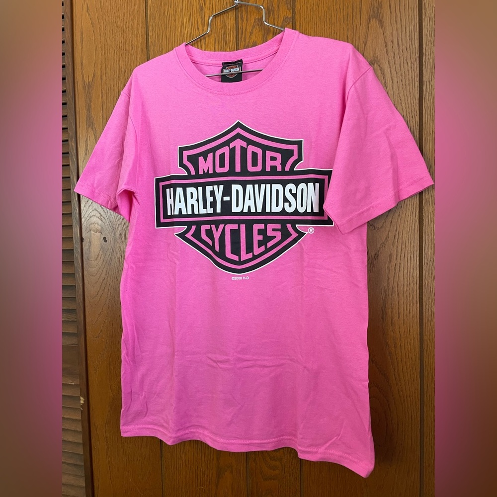 HARLEY-DAVIDSON pink t-shirt (medium)💗